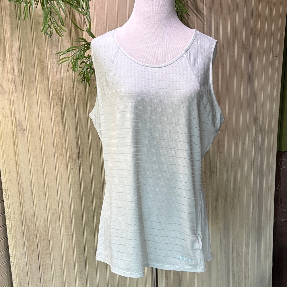 Marmot Ice Blue Ellie Tank Top, Large, NWT, Moisture Wicking, Lightweight, Fit